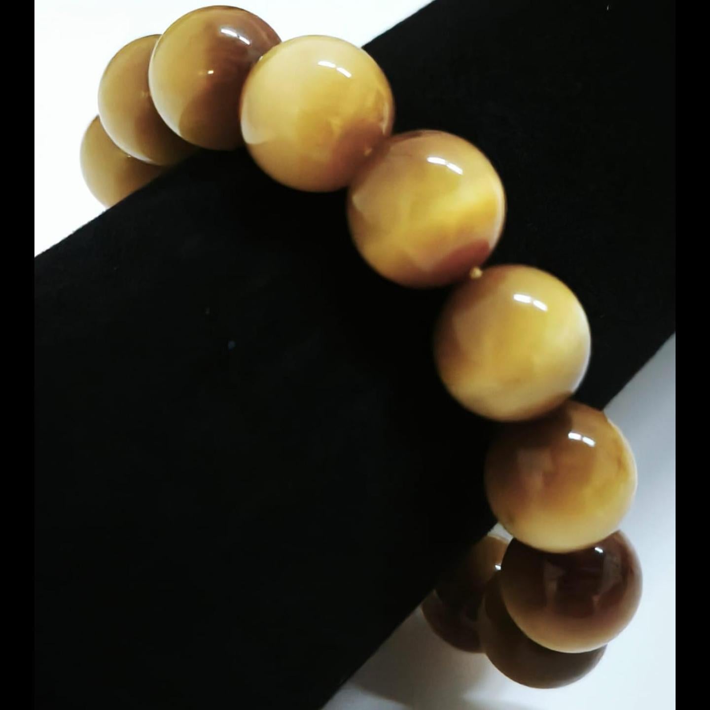 Super High-Quality Gold Tiger's Eye (14.3 mm) Bracelet