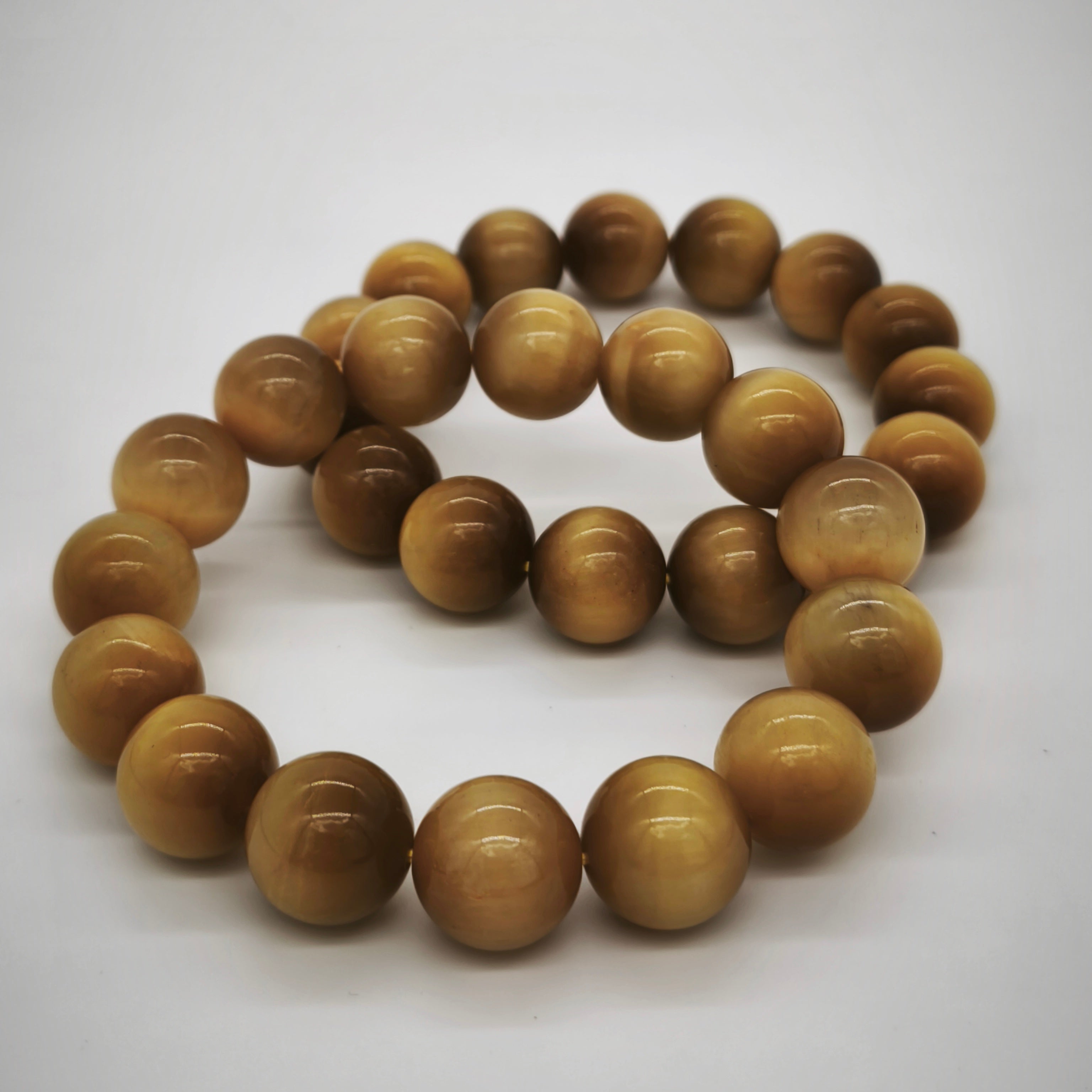 Super High-Quality Gold Tiger's Eye (14.3 mm) Bracelet