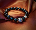 Obsidian and Pearl Bracelet